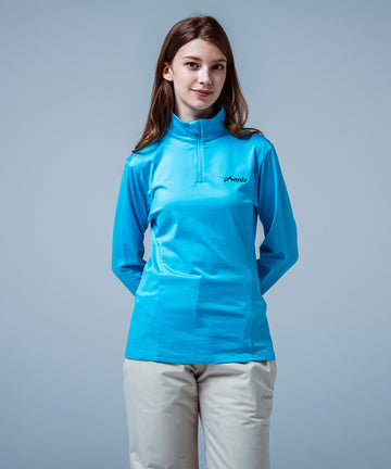 Women's Basic Set-In Sleeve 1/2 Zip Tee